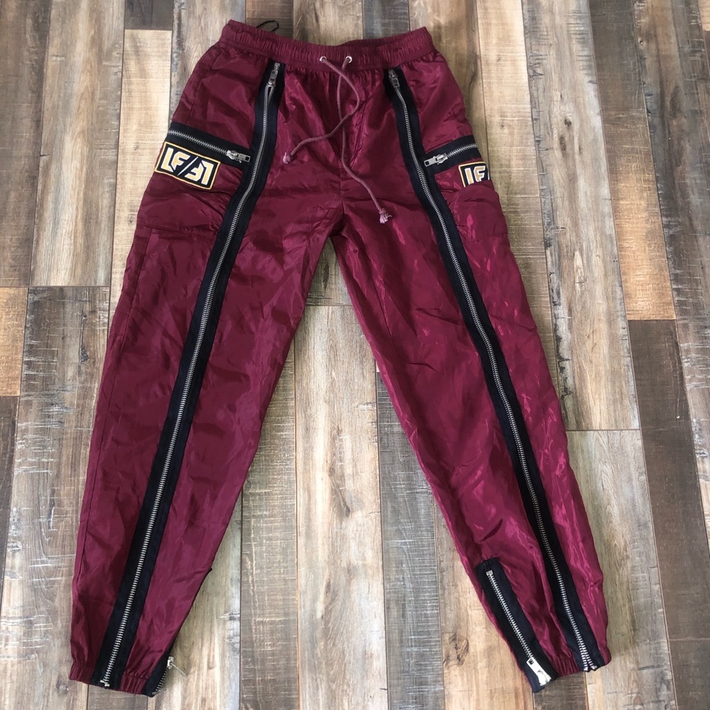 LF Burgundy track pants
